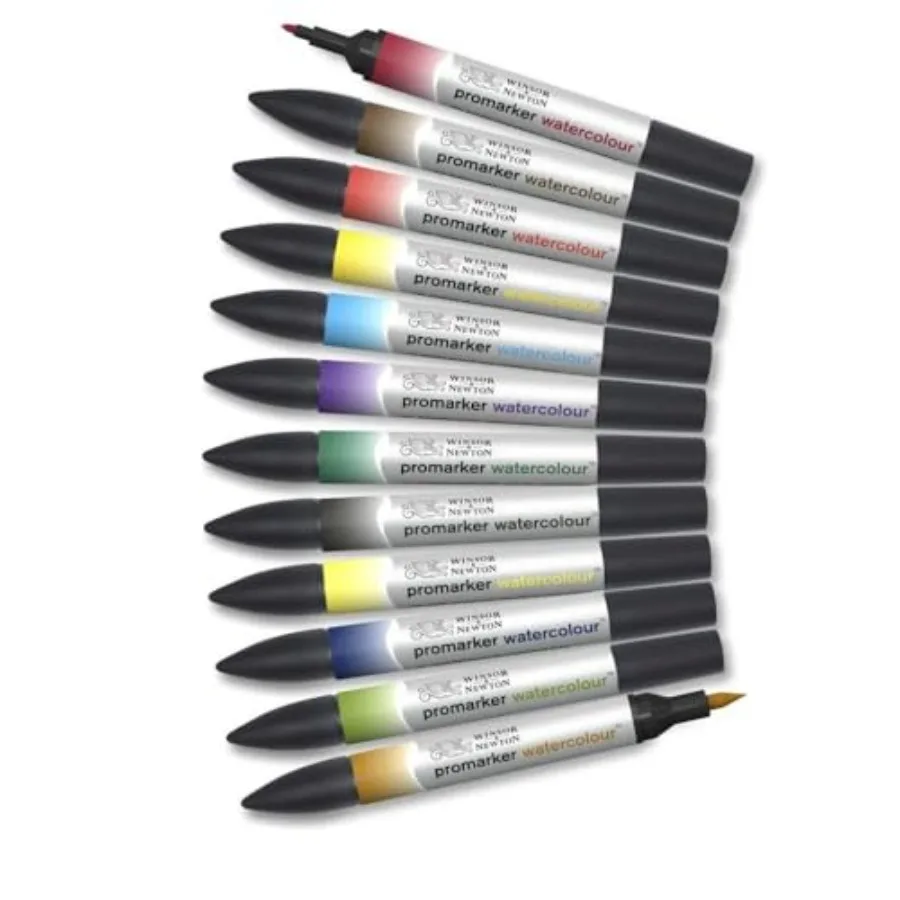 

ProMarker Watercolor Marker Set, 12 Count, Basic Tones