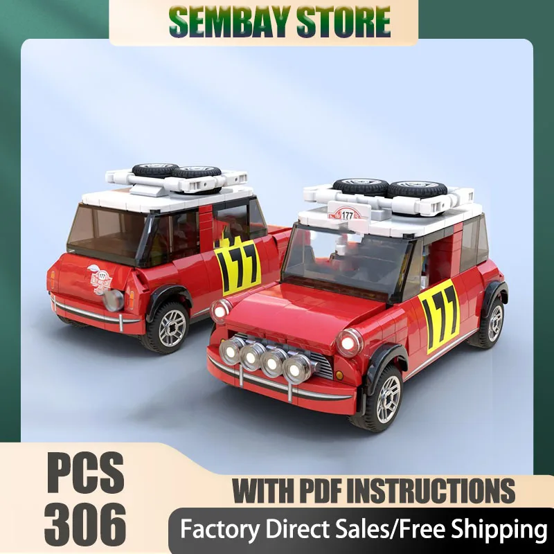 Moc Bausteine Modulare MINI Cooper S Speed Champions Auto Modell Technologie Blöcke Weihnachten DIY Spielzeug Bau Geschenke
