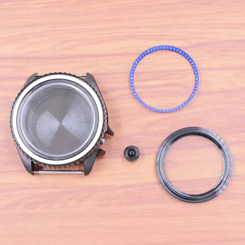 41mm 3.8 Crown Black Watch Case Sapphire Glass Fit NH35 Movement Black/blue/sky blue/white/green/brown Chapter Ring