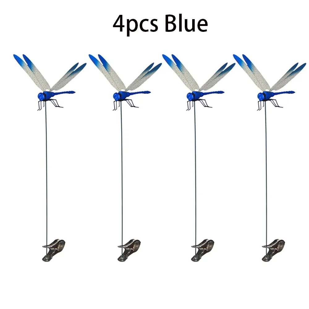 

DIY Fake Dragonfly Rod Clip Insect Repellent Rod Simulated Patio Decor Insect Repellent 3D Artificial Dragonfly