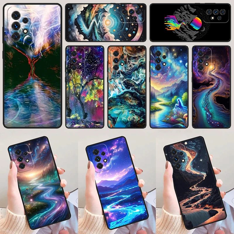 The Cosmic Mountain River For Samsung A52 A72 A73 A20e A21S A50 A70 A11 A12 A42 A31 A40 A51 A71 A32 A80 A91 Phone Case Cover