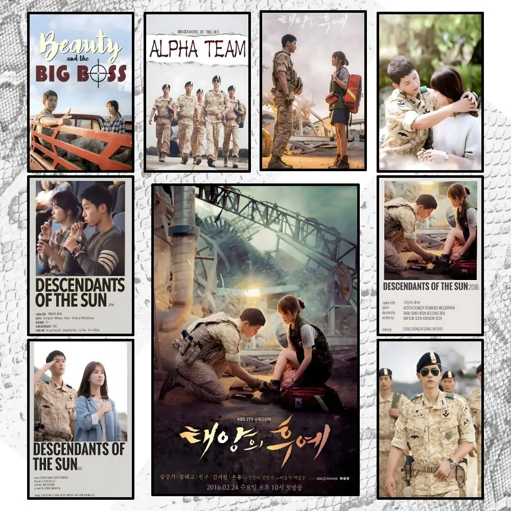 Series Drama Descendants of the Sun Poster Wall Art Poster HD Waterproof PP Print Bedroom Living Room Office Decor Gift