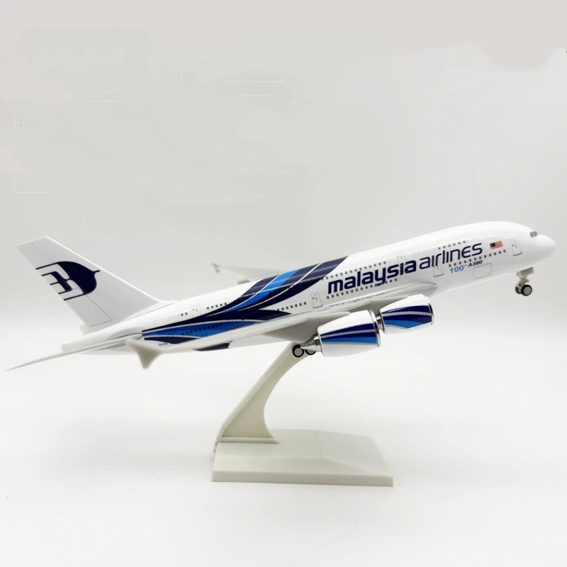 

Масштабная модель самолета A380 Malaysia Airways 1/250 (30 см) из смолы, набор для сборки, литая под давлением, с подставкой, статическая декоративная модель, подарок