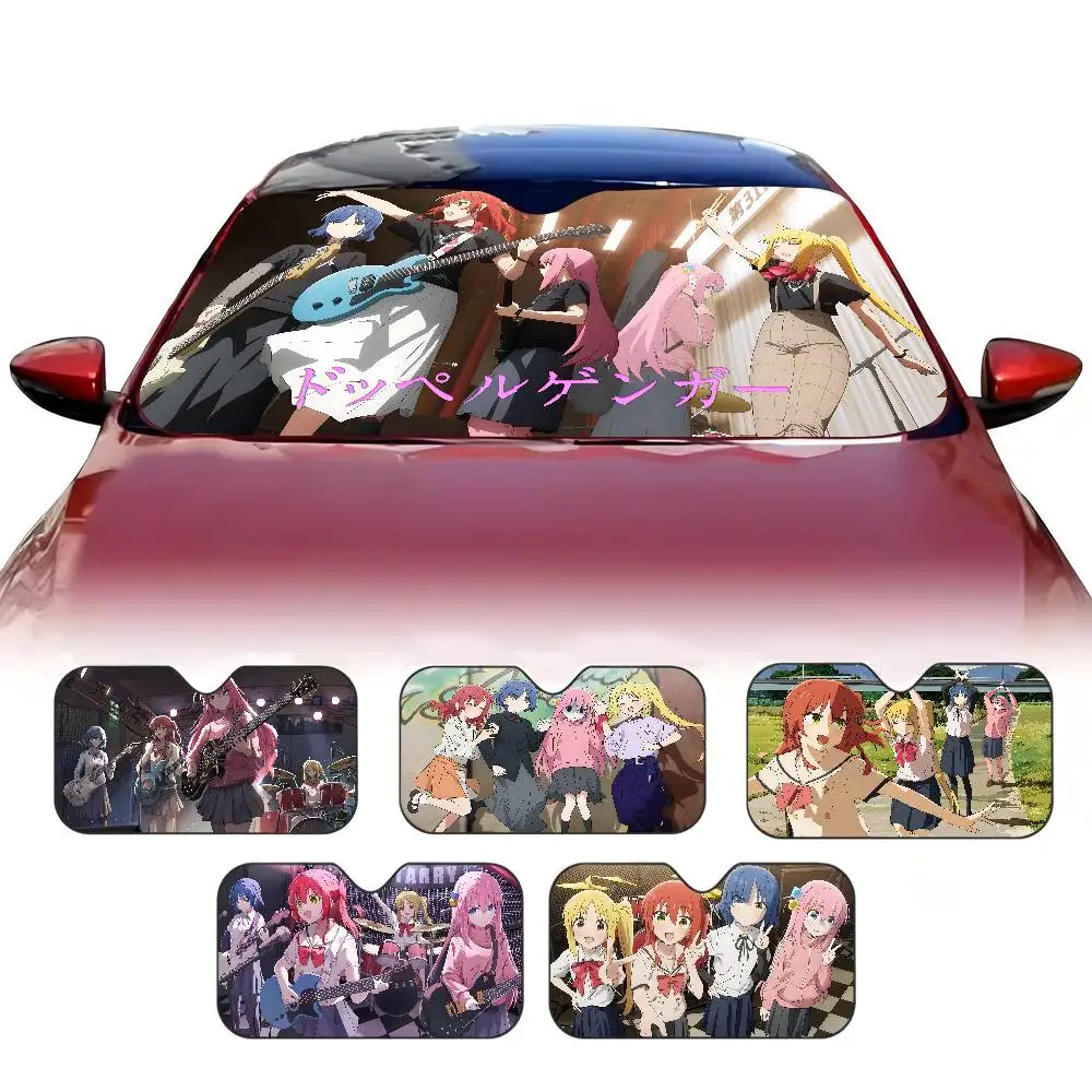 Mnaga B-Bocchi The R-Rock Car Windshield Sunshade Cover Foldable Automotive Sun Shade Visor Window Uv Reflector Cars Keep Car