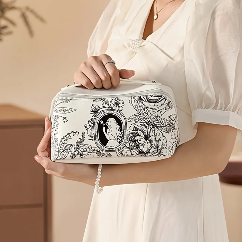 Cosmetic Bag Cosmetics Travel Large Capacity Storage Bag Portable Leather Cosmetic Wash Bag Women Multifunctional Toiletry Kit