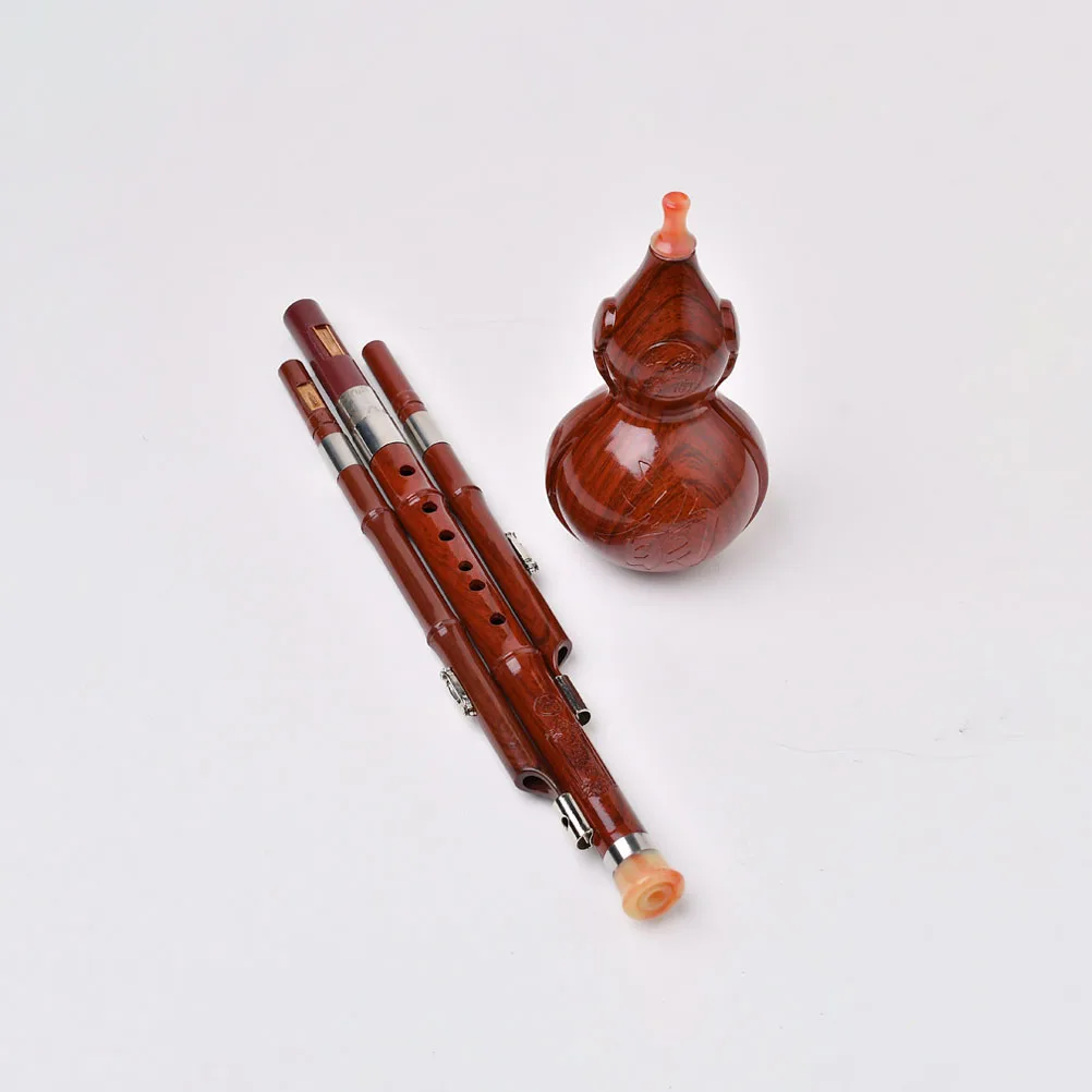 

Traditional Cucurbit Flute Chinese Hulusi Beginner Musical Instrument Durable Wind Flute Practice Performance Gift