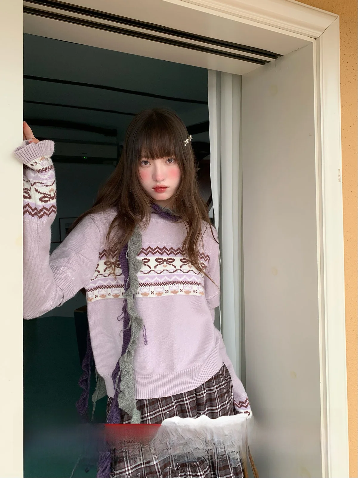 

Женский вязаный джемпер Fair Isle с длинными съемными рукавами, мягкий и удобный, для осени и зимы