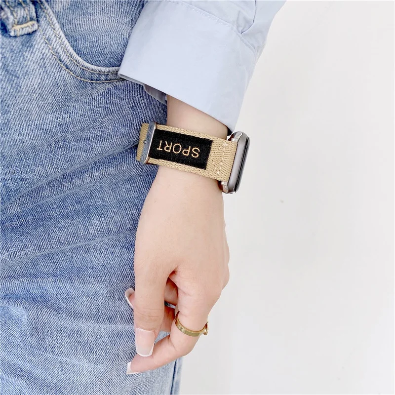Thể Thao Dây Nylon Dùng Cho Các Dòng Đồng Hồ Apple 7/Se/6/5/4/3/2/1 (41Mm 45Mm 44Mm 40Mm 42Mm 38Mm)