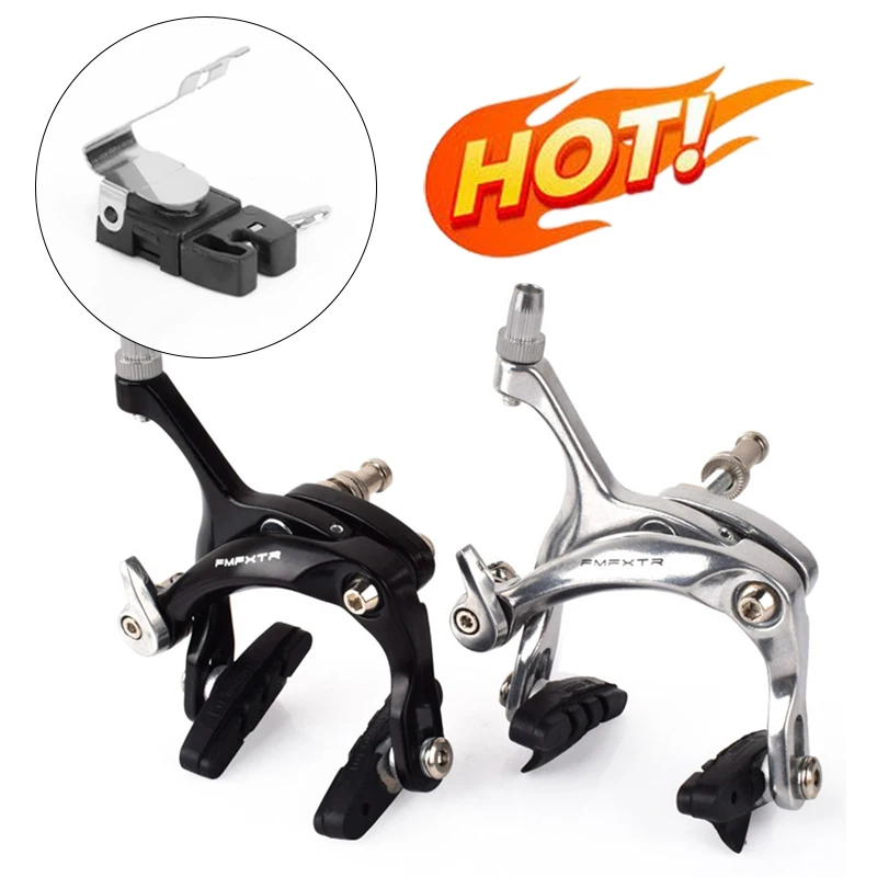 Road Bike Dual Pivot Calipers Bicycle Brake Racing Aluminum Side Pull Caliper Front Rear With Brake Pads