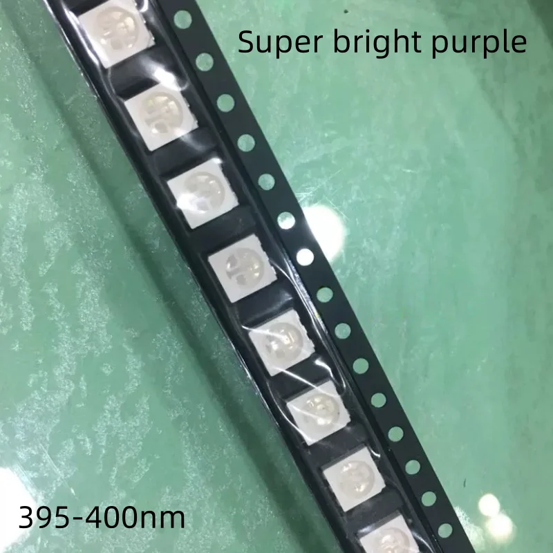 

New Original 50pcs Purple Super Bright LED Chip Beads 5050 Violet Light Emitting Diode Violet 395-400nm