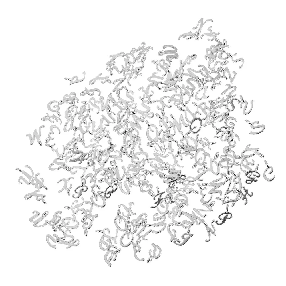 

130Pcs Mini Alphabet Charms Alloy Letter Pendants DIY Jewelry Craft Making Initial Charms Bracelets Necklaces Initial Letters