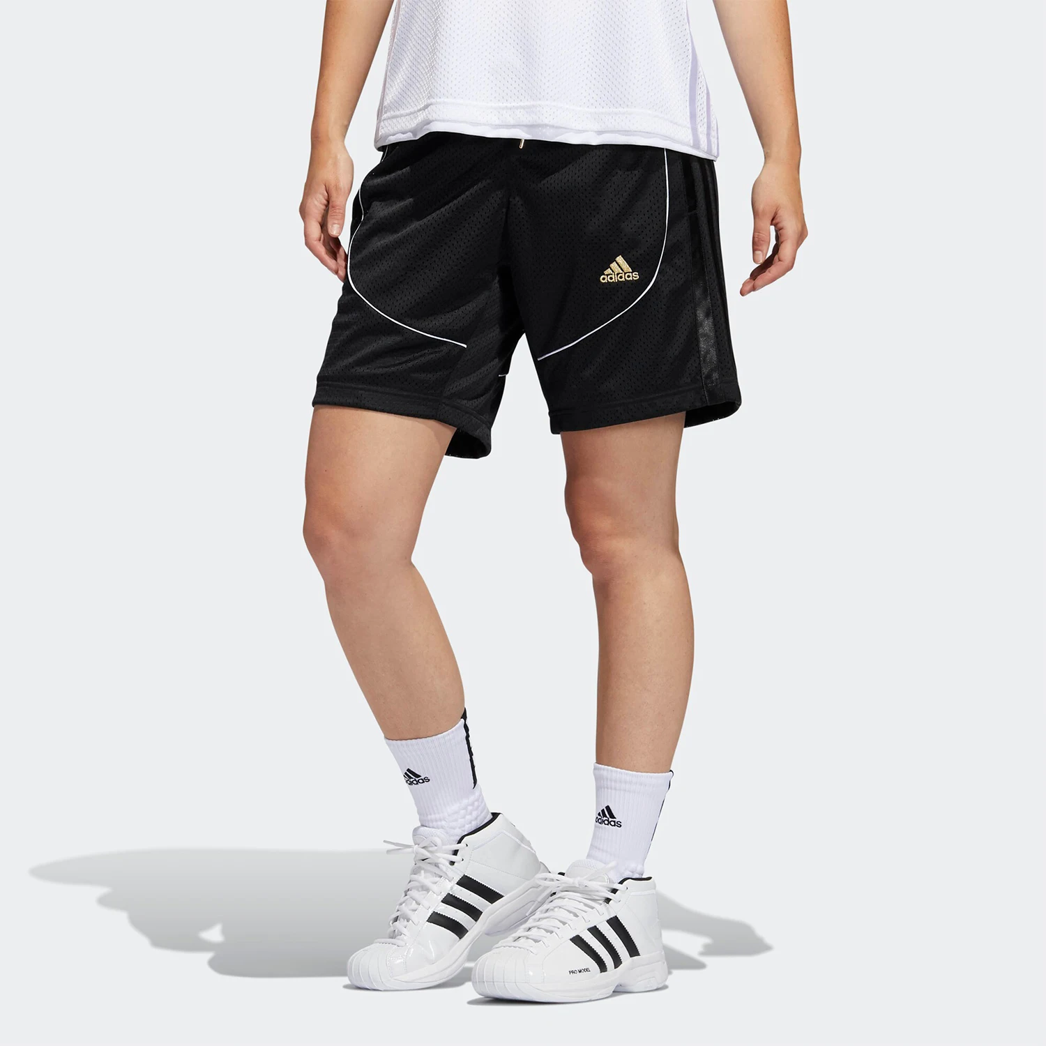 

Оригинальные новые сезонные женские дышащие баскетбольные шорты Adidas GH1437
