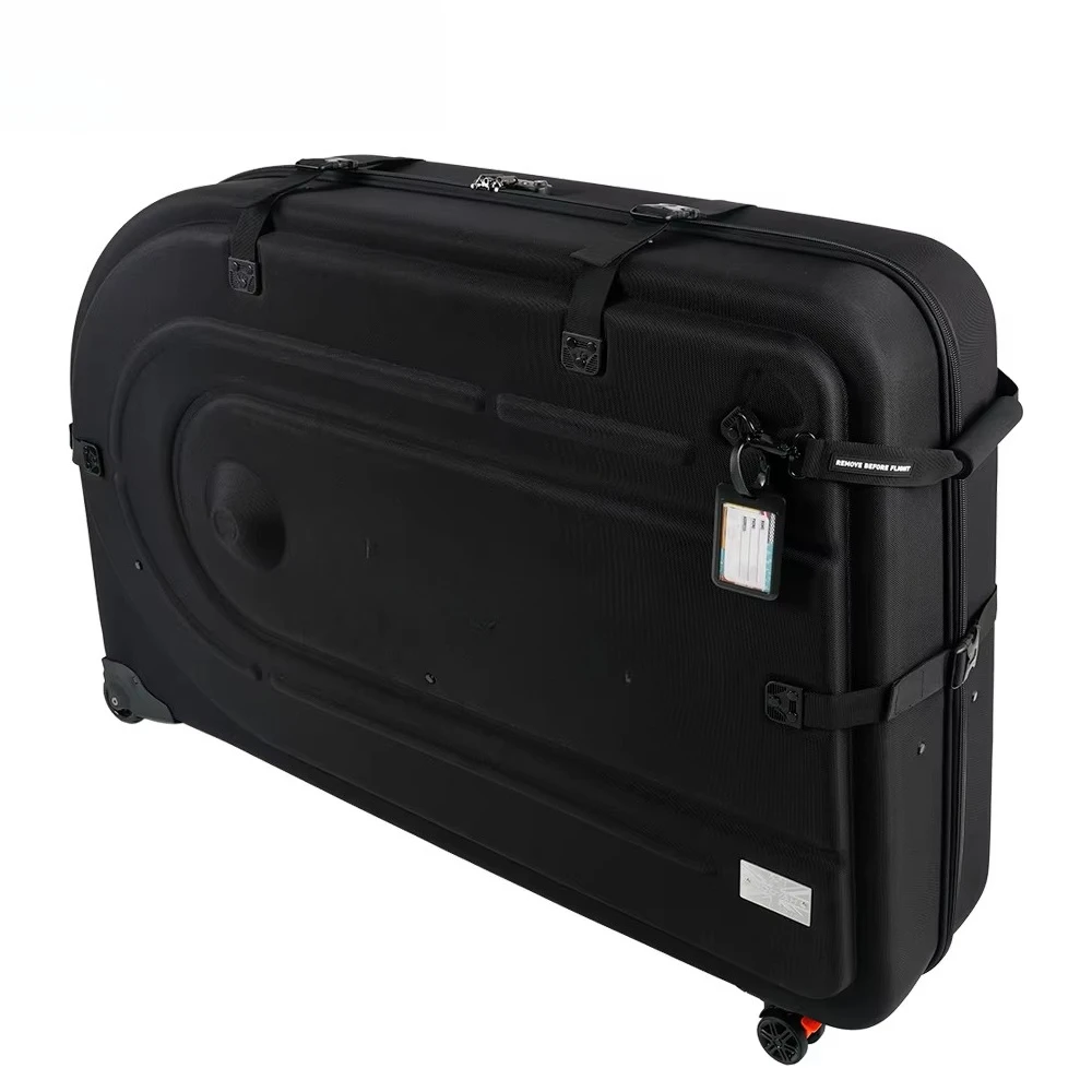 No Handlebar Disassembly EVA Hard Shell Bike Travel Case MTB Road Bike Transport for Airline Lightweight with TSA Lock