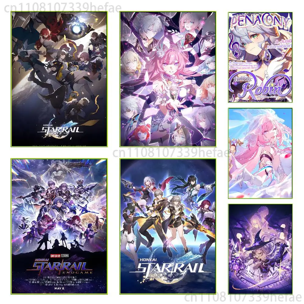 

H-Honkai Star Rail Poster Home decor HD sticky wall waterproof home living room bedroom bar decoration