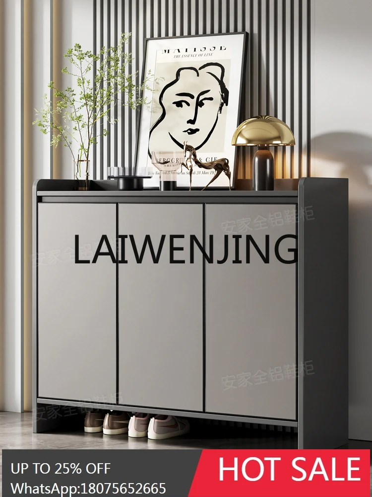 All Aluminum Alloy Outdoor Shoe Cabinet Villa Outdoor Sunscreen and Waterproof Balcony Large Capacity Locker Customization