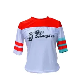 Costume de Cosplay Quinn Squad Harley Monster pour Enfants et Adultes, Ensemble Complet, T-shirt et Pantalon