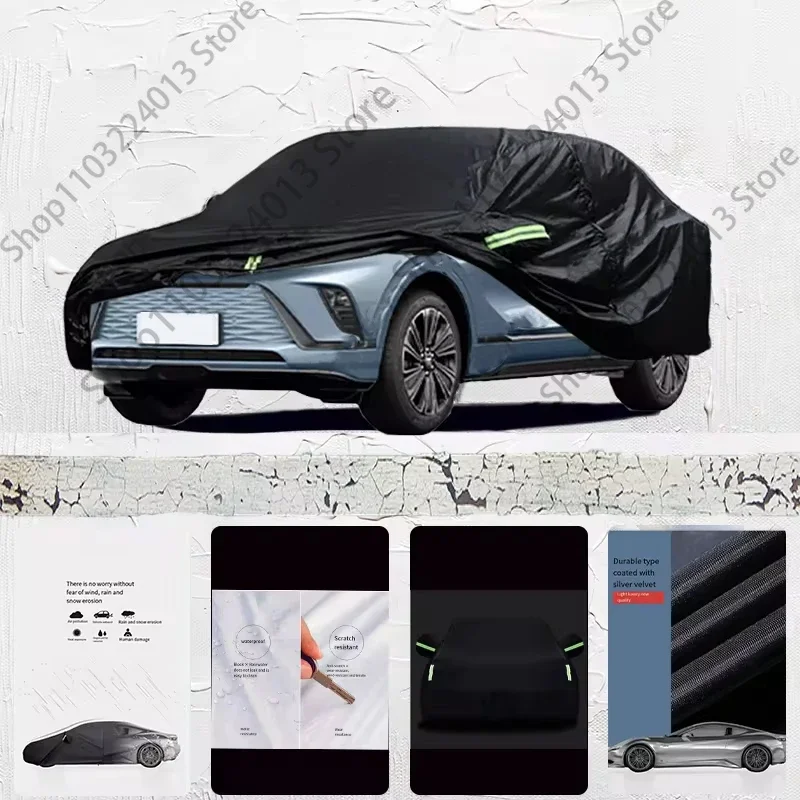 

For Buick E5 Exterior Car Cover Outdoor Protection Full Car Covers Waterproof Sunshade Anti UV Snow Cover Car cover Black