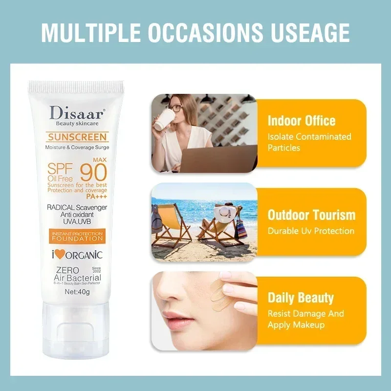 SPF90+ Face and Body Sun Protection, Moisturizing, Whitening, Skin Care, Anti-aging, UV Protection