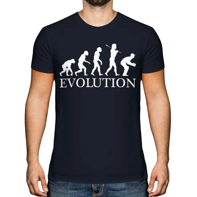 CRICKET WICKET KEEPER EVOLUTION MENS T-SHIRT TEE TOP GIFT KEEPING GLOVES Funny Print Shirts Graphic T Shirts Cotton Tops O-neck