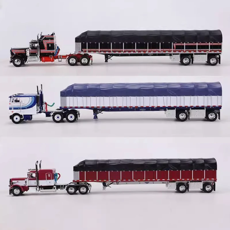 DCP Diecast 1:64 Scale Kenworth W900A/352/389 Flatbed Trailer Alloy Engineering Car Model Collection Show Decoration Gift