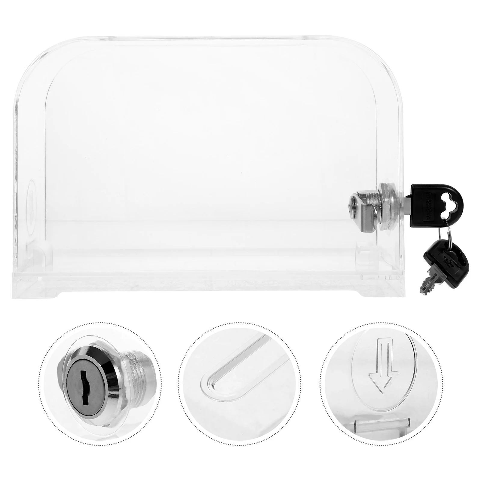 Business Card Box Please Office Cards Container Organizer Holder Acrylic Convenient Case