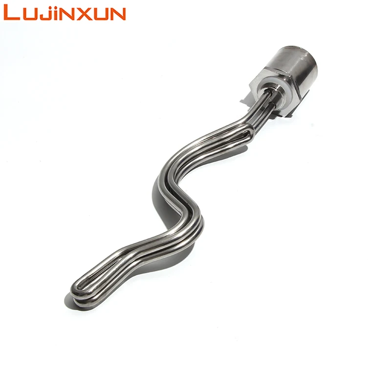 LUJINXUN 240V 4500W 5500W 6500W Water Immersion Heating Element Foldback Brewing Tubular Heater with 1 Inch 32mm NPT Thread