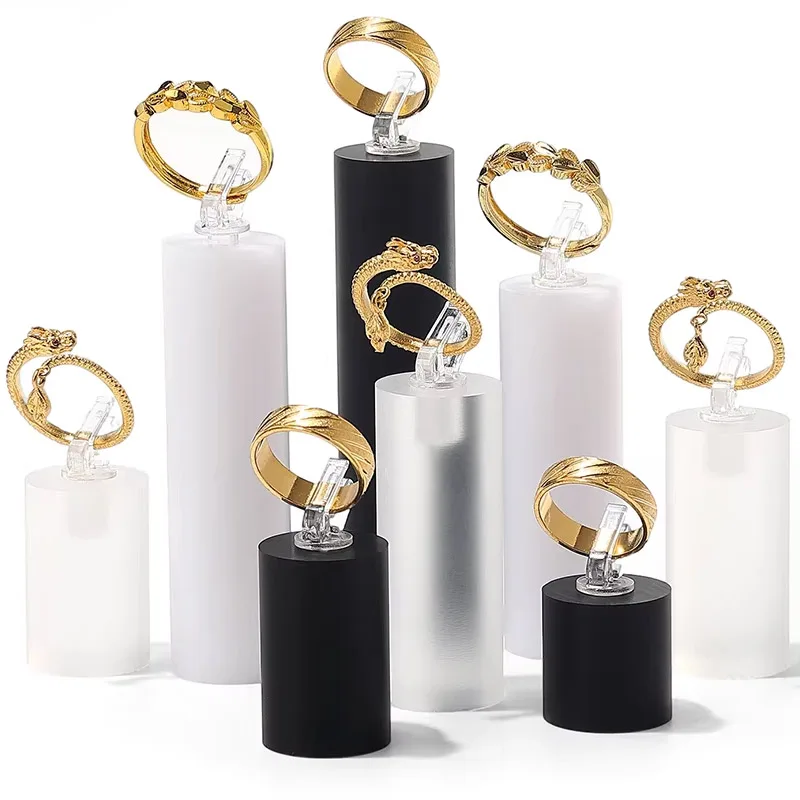 

Акриловая подставка для колец, витрина для ювелирных изделий, держатель для колец, аксессуары для демонстрации, реквизит для прямых трансляций