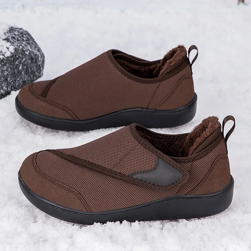 Winter Shoes Fleece-lined Men Women Keep Warm Boot Falt Hook Loop Man Male Casual Shoe Footwear Plus Size 45 46 2026 New
