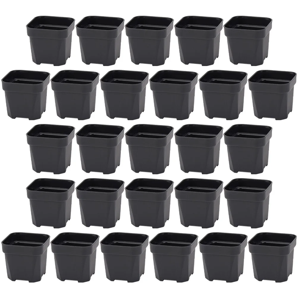 

30Pcs Heavy Duty Matte Finish Flower Pots Lightweight Plastic Planters with Drain Holes for Indoor Outdoor Gardening Plant