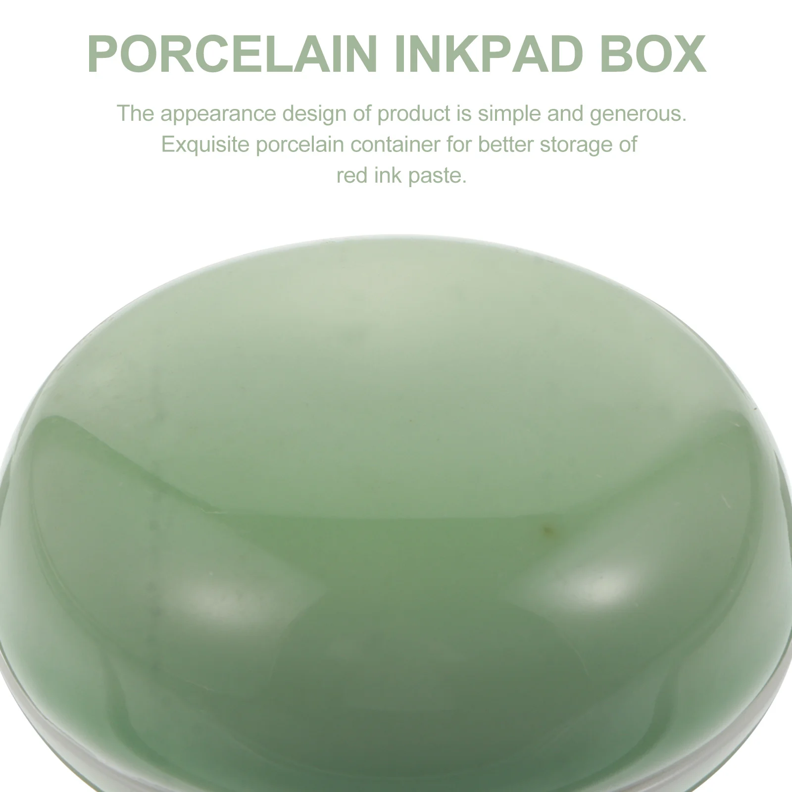 

1Pcs Vintage Porcelain Inkpad Box Paste Container Durable Compact Ceramic Calligraphy Accessory Storage