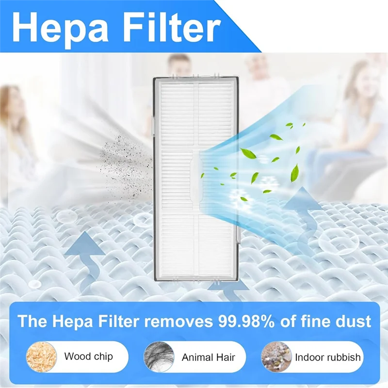 مجموعة الملحقات لـ Roborock S8، S8+، S8 Pro Ultra Robot Vacuum استبدال الملحقات أجزاء الفرش الرئيسية المطاطية، Filters-A58E