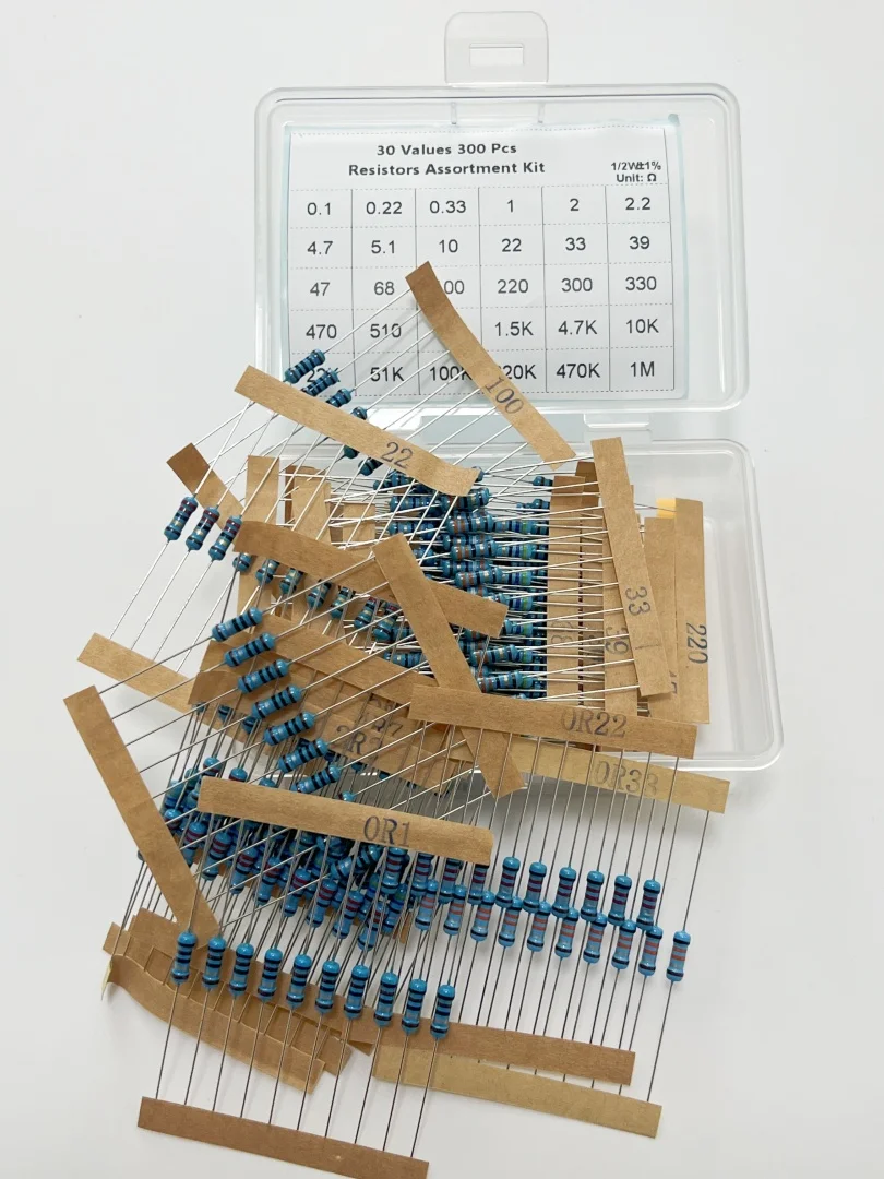 1/2-W-Metallfilmwiderstand, 1% Genauigkeit, übliche 30 Kombinationen, jeweils 10 Stück, insgesamt 300 Stück. – Detail 2