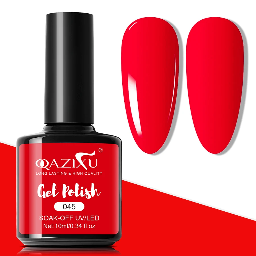 10ml Red Nail Gel Polish Semi Permanent Nail Art Manicure Soak Off LED UV Gel Nail Varnishes For Salon Home Fall Winter