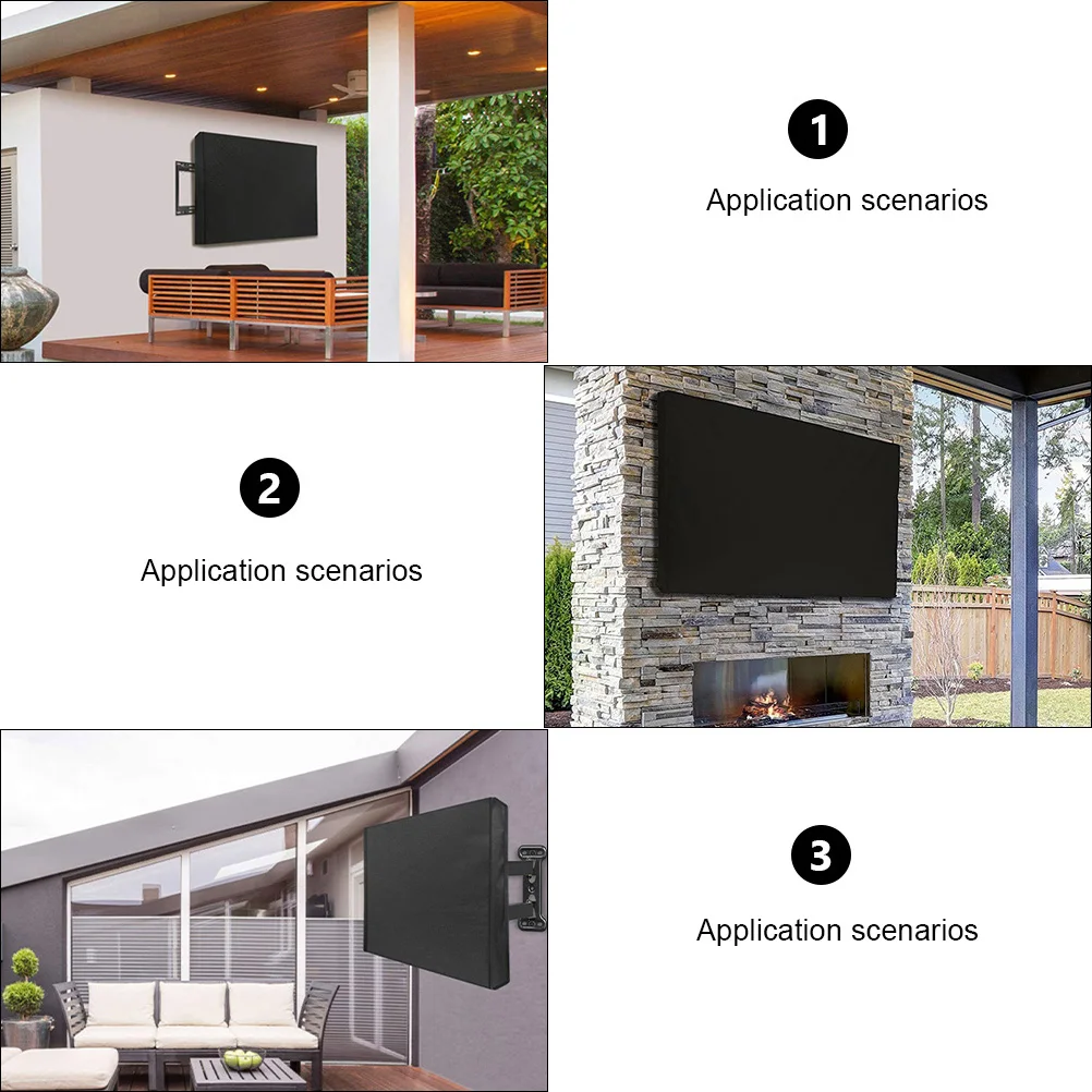 

46-48inch Waterproof Set Cover Outdoor Television Protector Seamless Weatherproof Cover Storage Remote Pocket