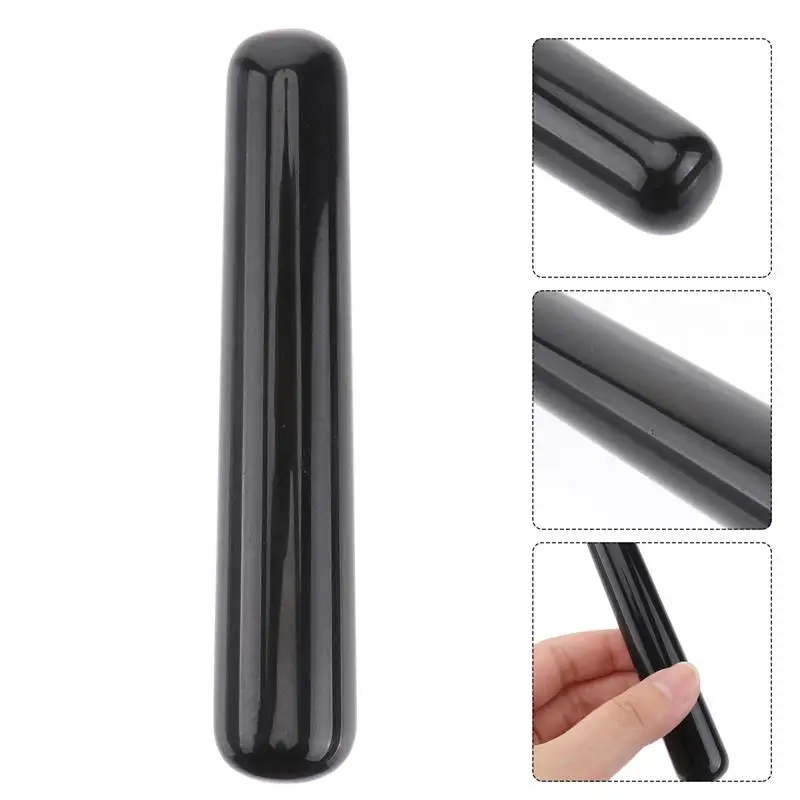 1pc Schwarz Gesicht Massage Fuß Roller Stick Obsidian Massage Werkzeuge Trigger Punkt Massage Bar Hand