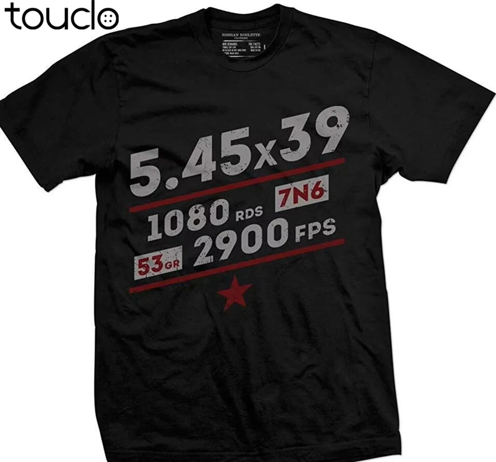 Ar-15 Bullet 5.56X45Mm Guns Ak-47 5.45X39Mm Men'S  New Fashion Summer New Design Cotton Male Tee Shirt Design Online
