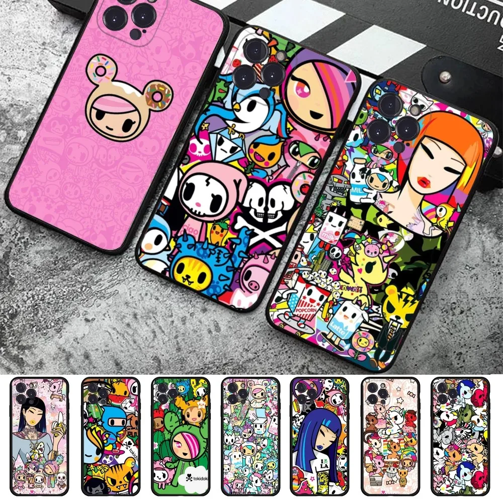 T-TokidokiS Phone Case For iPhone 15 14 13 12 Mini 11 Pro XS Max X XR SE 6 7 8 Plus Soft Silicone Cover