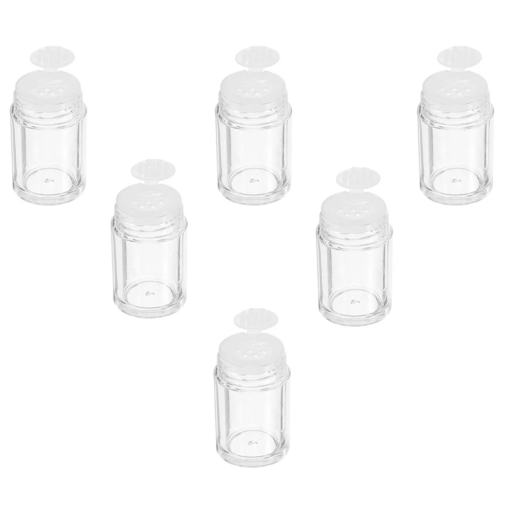 

6 Pcs Loose Powder Bottle Glitter Sub Packing Bottles Concealer Container Plastic Open-hole