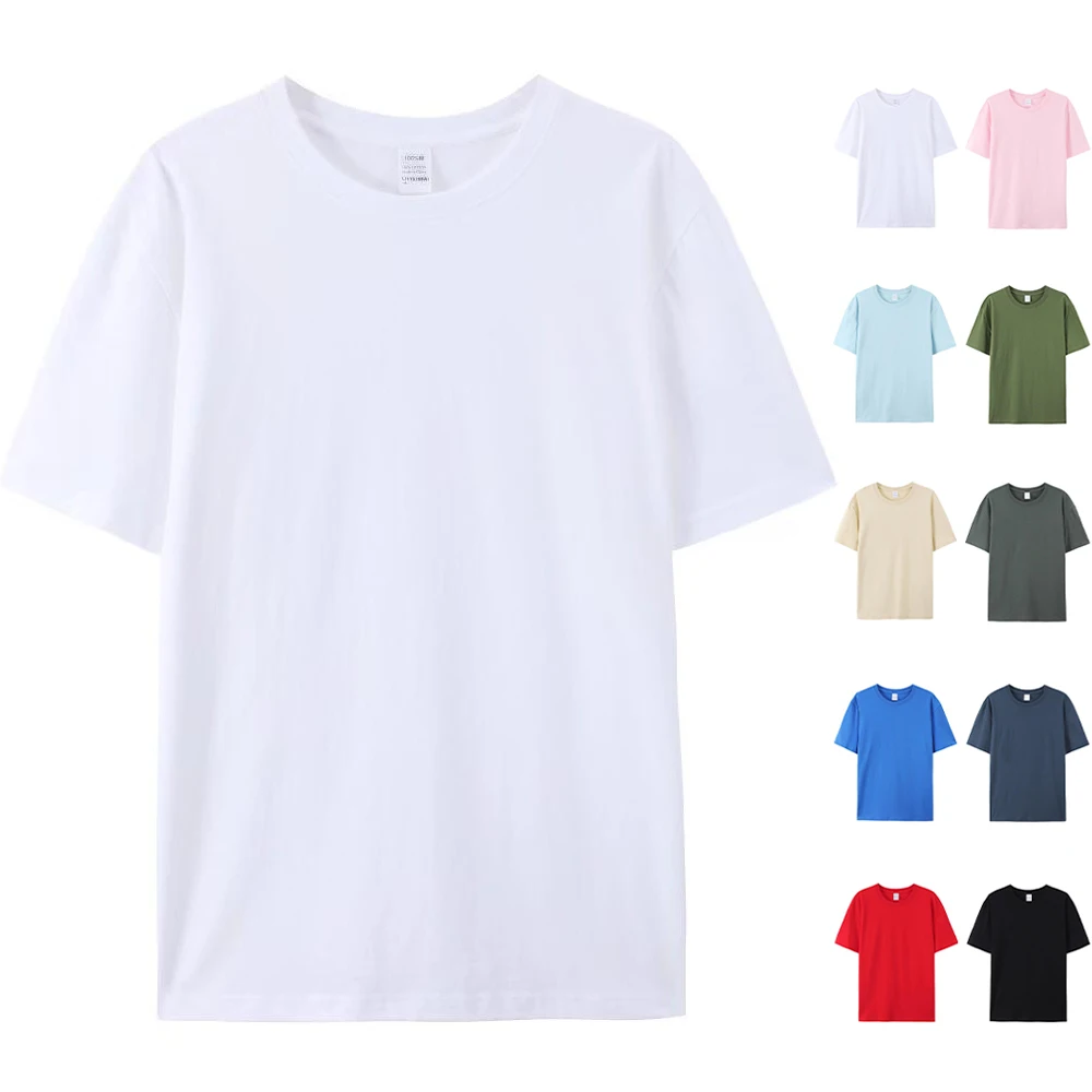 

100% Cotton T Shirts Unisex High Quality White T-shirts Wholesale Tee Shirts Summer Blank Tshirt For Men Camisetas Para Hombre