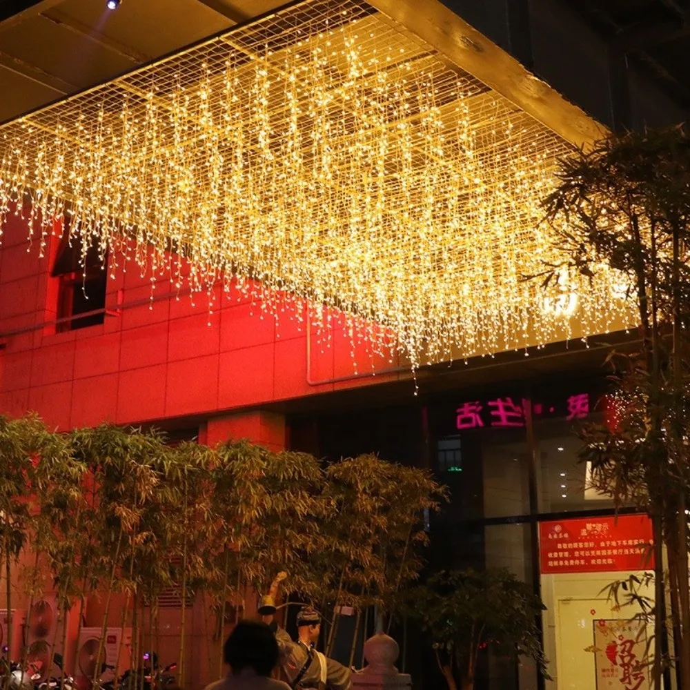 

4M/7M Length Solar LED Curtain Light 8 Modes Ultra Bright Christmas Garland Light Waterproof Waterfall Fairy Light Street Decor