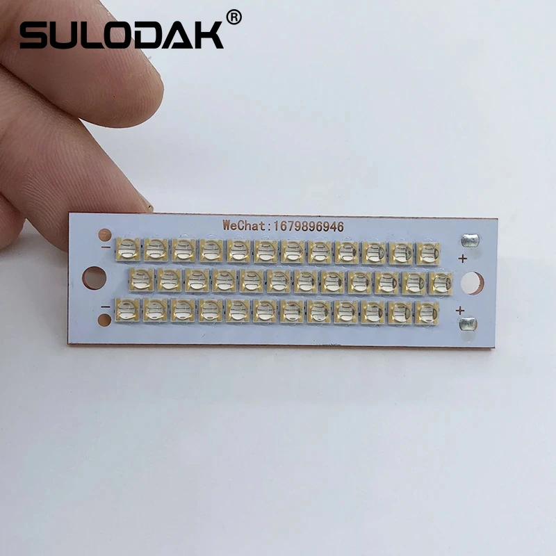 Modulo UV LED da 90W per luce fotopolimerizzante con inchiostro Gel ultravioletto stampante Flatbed UV a lunga durata cura quarzo 365nm 395nm 3535 Chip lampada UV Bead