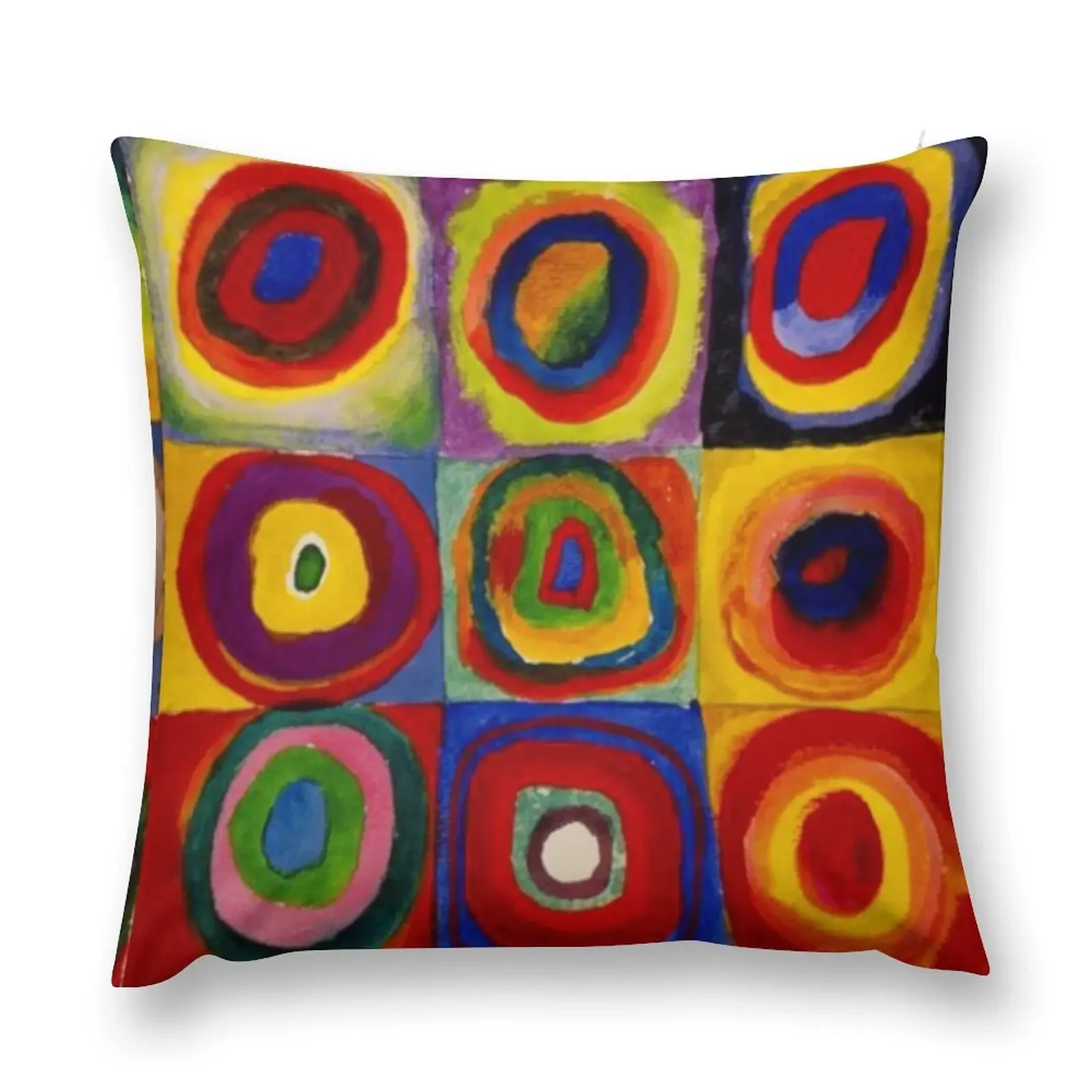 

Kandinsky - Squares with Concentric Circles Kandinsky Color Study Throw Pillow Luxury Sofa Cushions christmas pillowcases pillow