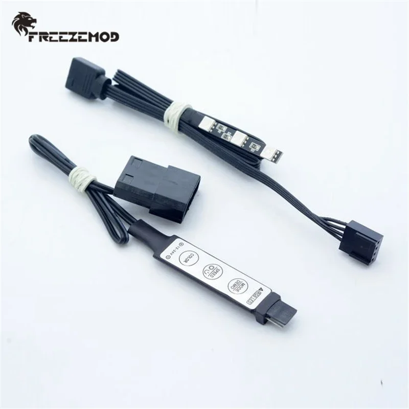 FREEZEMOD RGB-D3 For Water Cooling Block 12V RGB Hard Light Strip Supports RGB Remote Control AURA Sync. RGB-D3