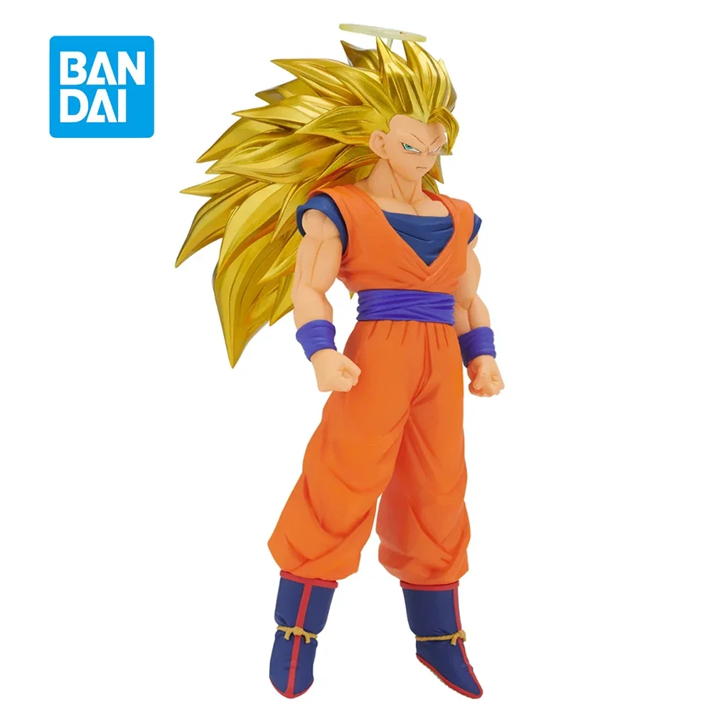 ต้นฉบับ Bandai เลือดของ saiyans ดราก้อนบอล Z ลูกชาย goku ของสะสม SSJ3เครื่องประดับฟิกเกอร์ตุ๊กตาของขวัญ19ซม.