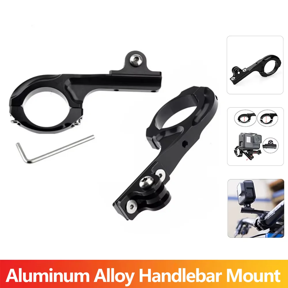 Aluminum Alloy Bicycle Handlebar Mount for GoPro Hero 13 12 11 10 9 8, Bike Handle Bar Clamp Holder for Action Camera Motorcycle