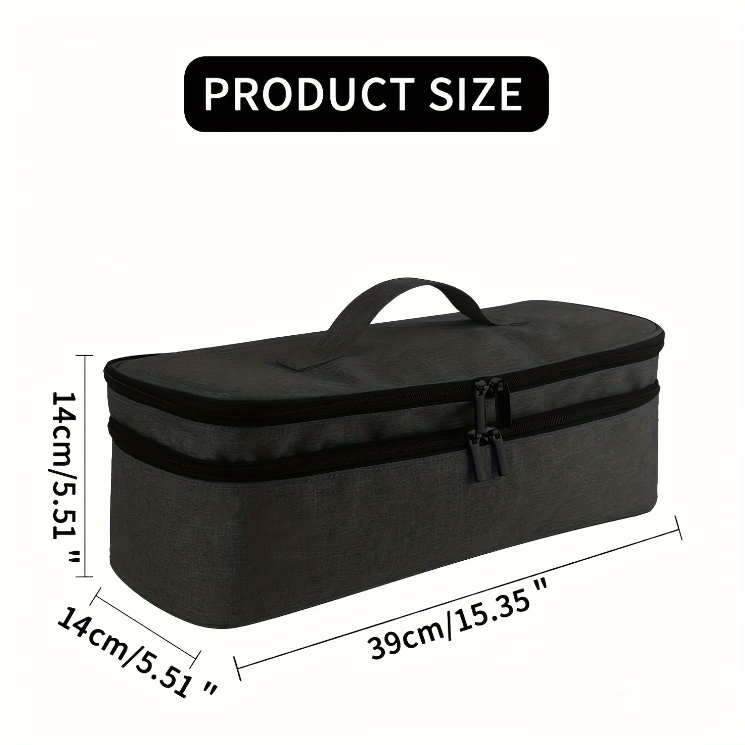 

1pc Double-layer Large Capacity Simple Bag, Travel Portable Cosmetic Bag Wash Bag, Multi Functional Durable Makeup Tool, Gift