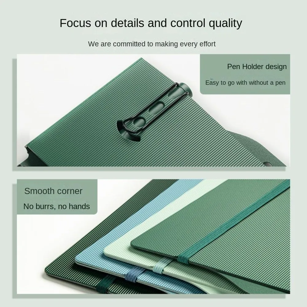 Clipboard A4 File Folder Data Storage Hangable with Straps A4 Writing Pad Vertical Horizontal A4 Board Clip Profile