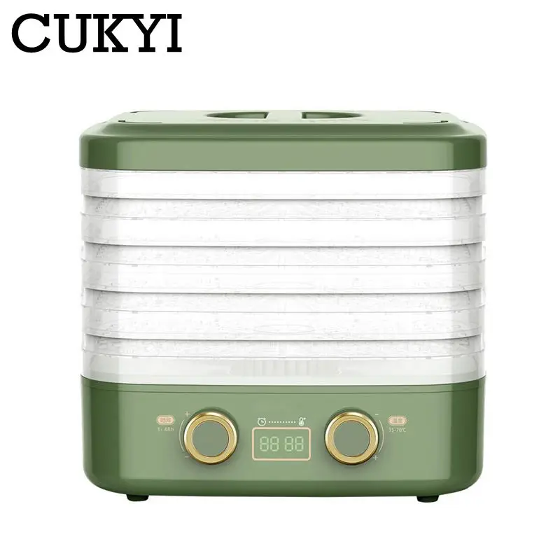 CUKYI Multifunctional 5 Layers Fruit dryer Pet Snacks Flower Tea Herbs Drying machine dehydrator Timing Temperature controlable