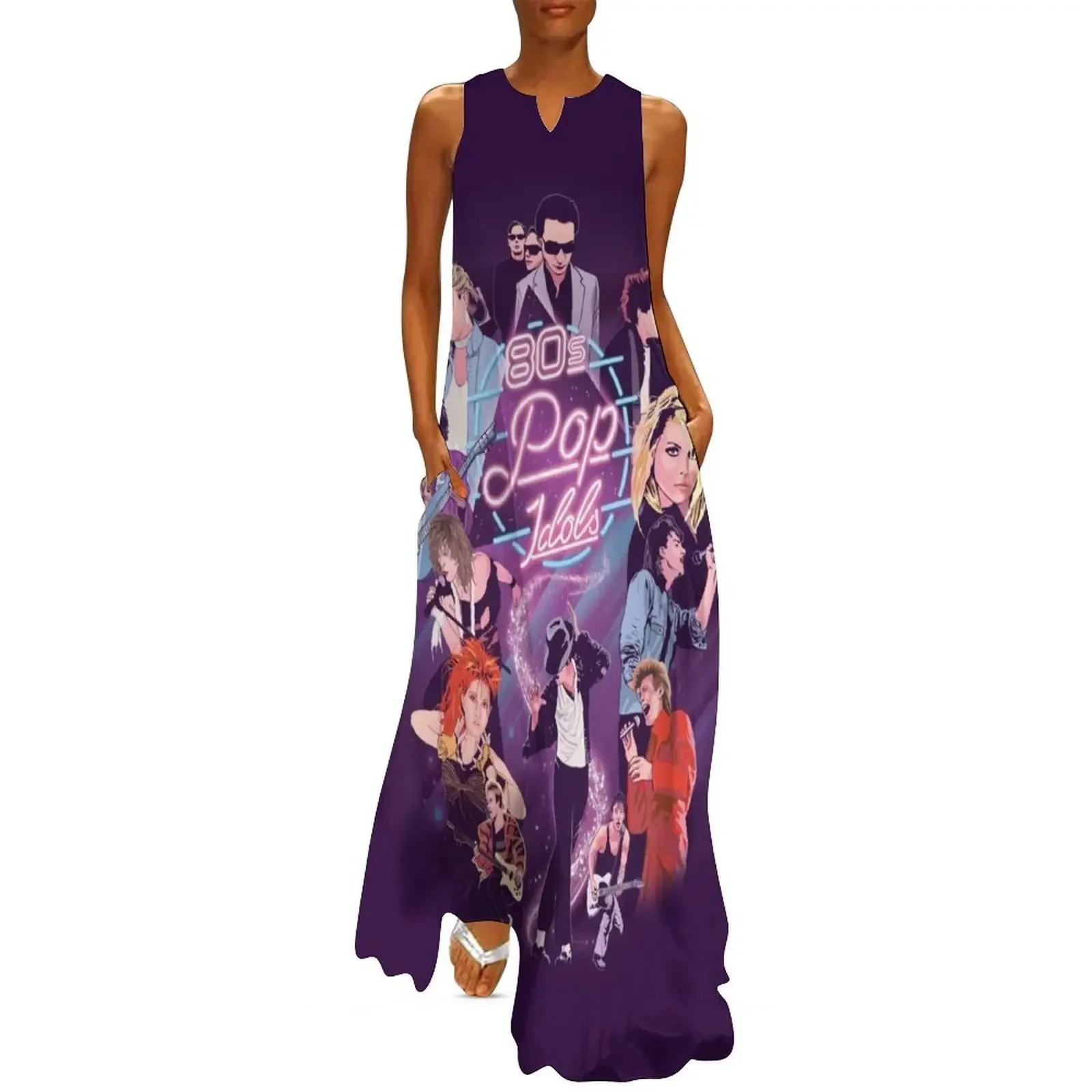 

80's Pop Idols Long Dress ladies dresses for women 2025 summer outfits for women 2025 woman dress dress for women