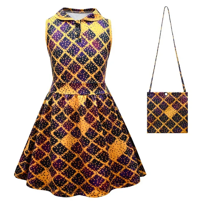 أفلام جديدة عنصري الفتيات الجمرة تأثيري حلي الصيف واد قصيرة الأكمام تي شيرت حفلة خمر الذهب منقوشة فساتين لهب شعر مستعار